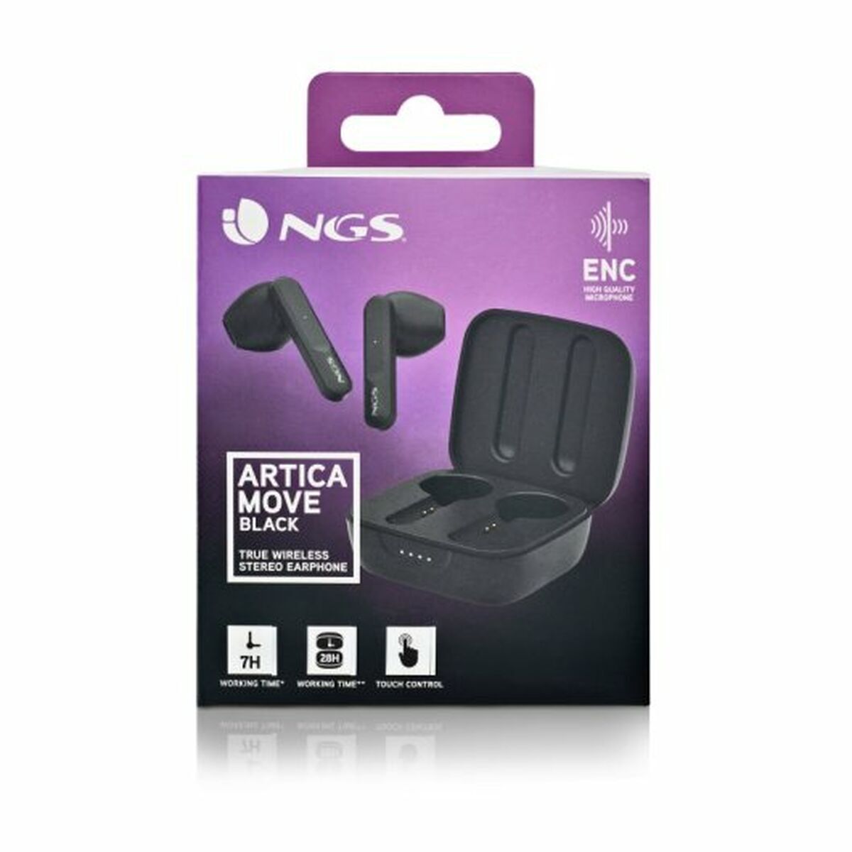 Headphone with Microphone NGS ARTICAMOVEBLACK Black-30