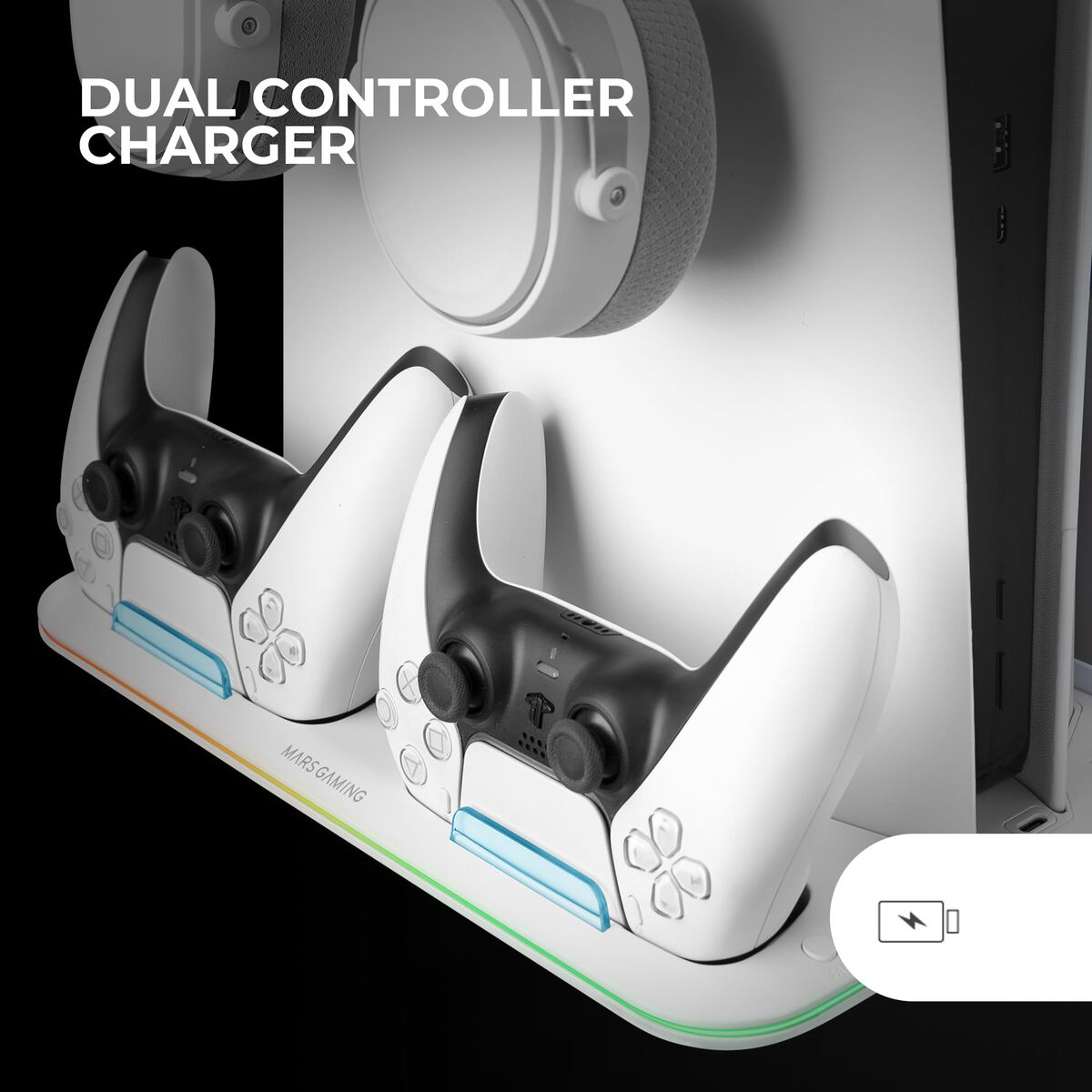 Headphone stand Mars Gaming MPS5B2 White-5