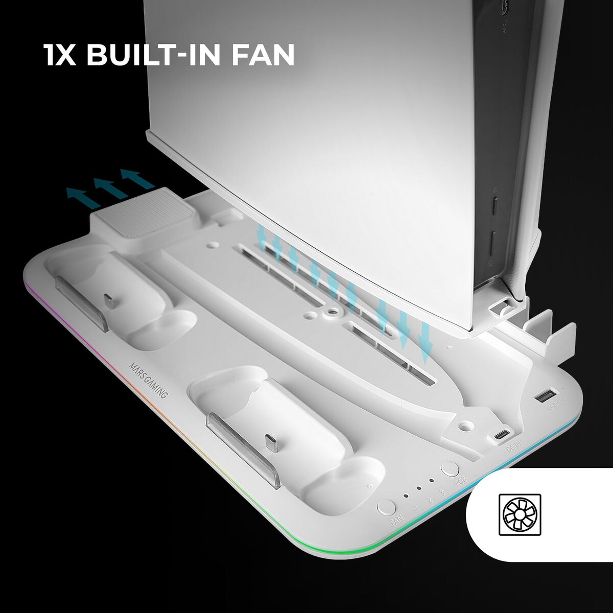 Headphone stand Mars Gaming MPS5B2 White-4