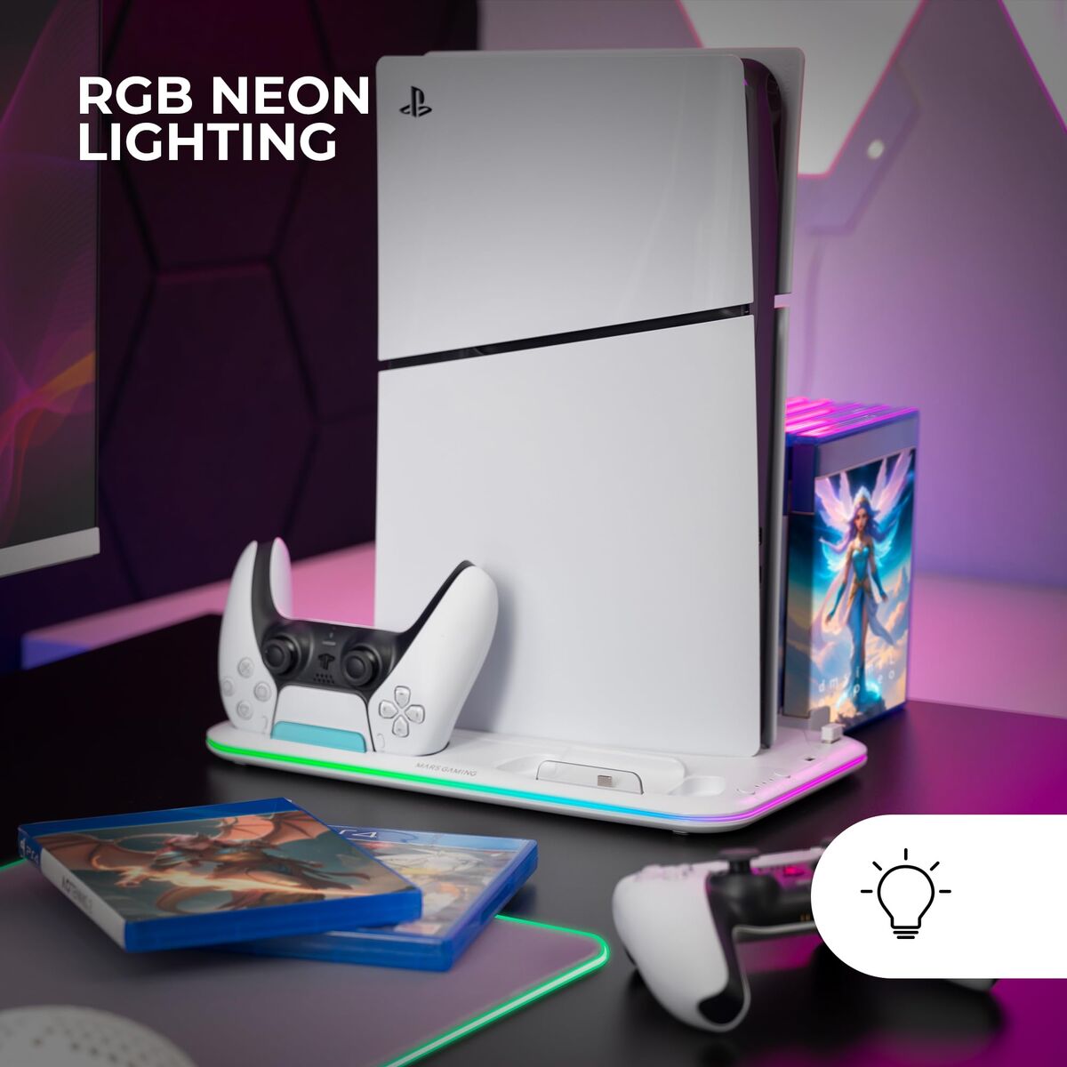 Headphone stand Mars Gaming MPS5B2 White-3