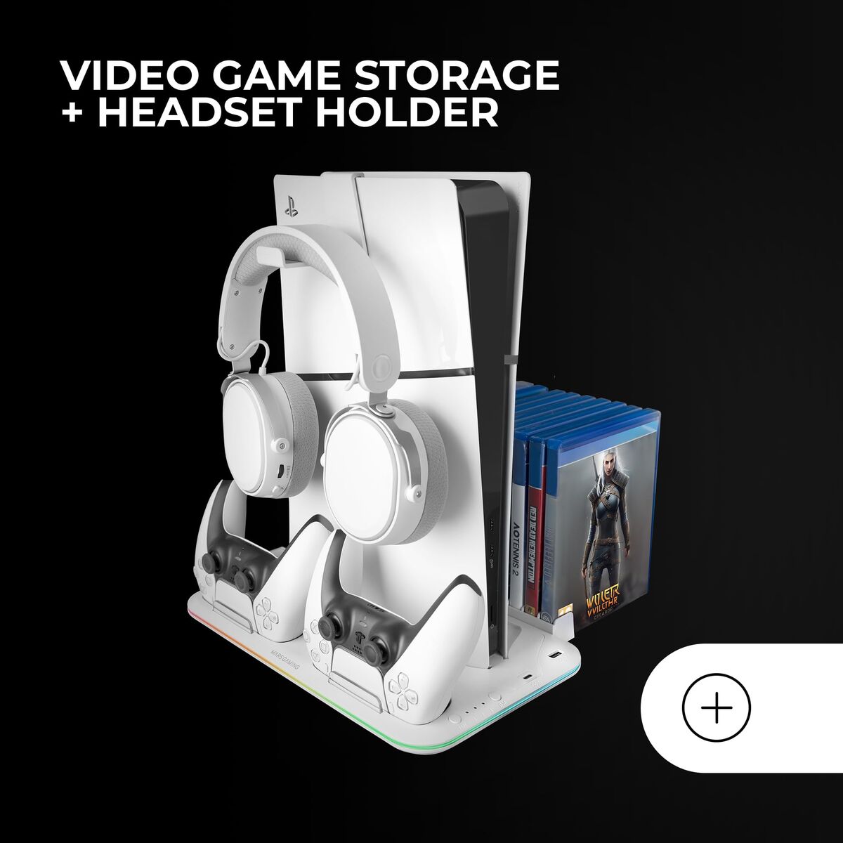 Headphone stand Mars Gaming MPS5B2 White-2