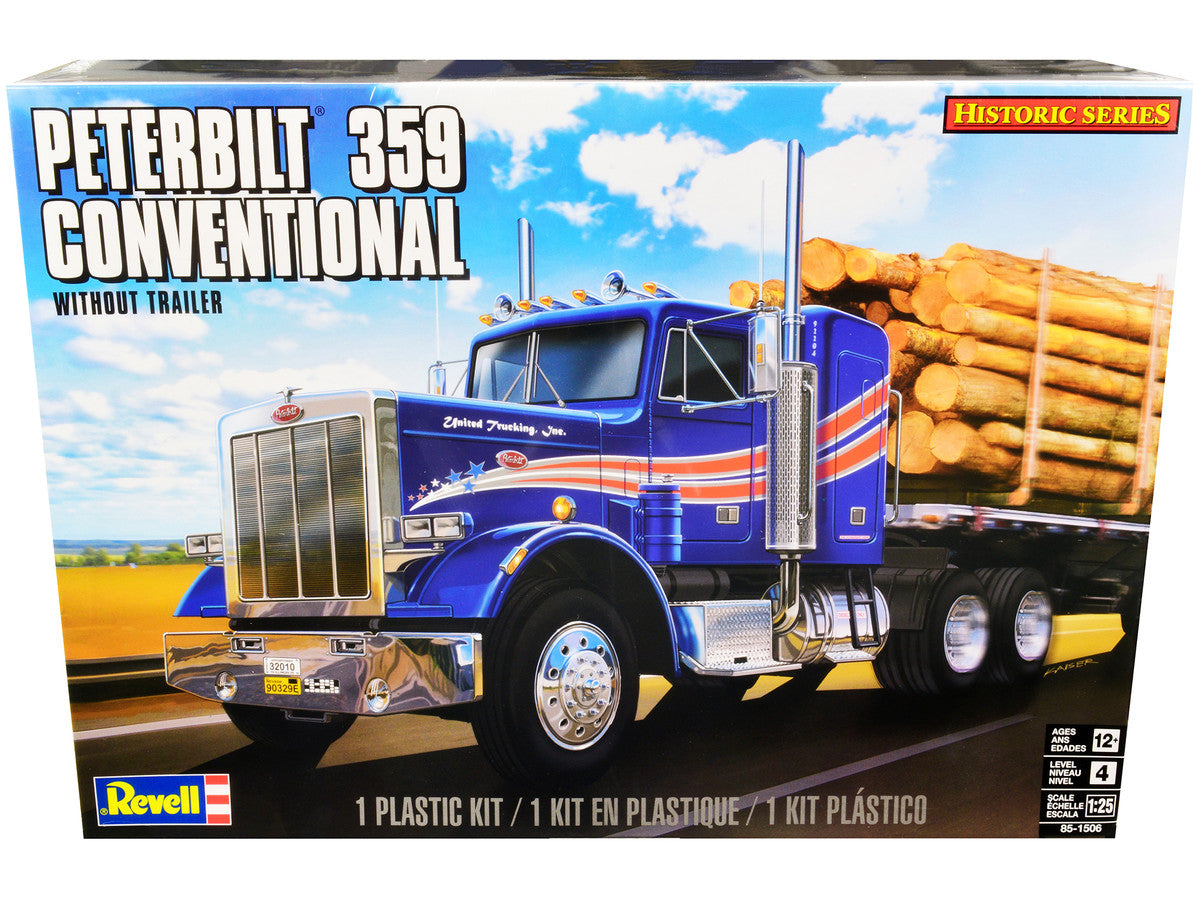 Level 4 Model Kit Peterbilt 359 Conventional Truck Tractor (without Trailer) "Historic Series" 1/25 Scale Model by Revell Revell