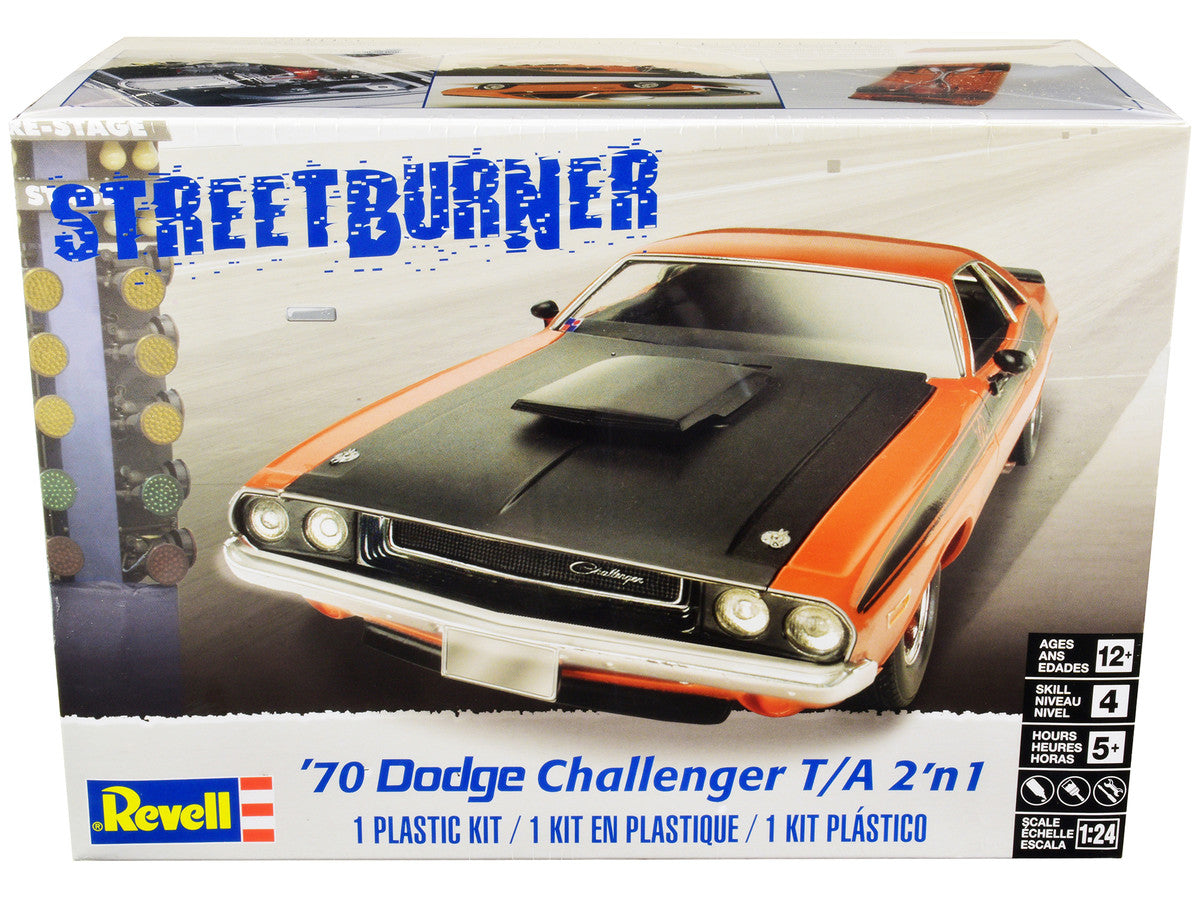 Level 4 Model Kit 1970 Dodge Challenger T/A "Streetburner" 2-in-1 Kit 1/24 Scale Model by Revell Revell