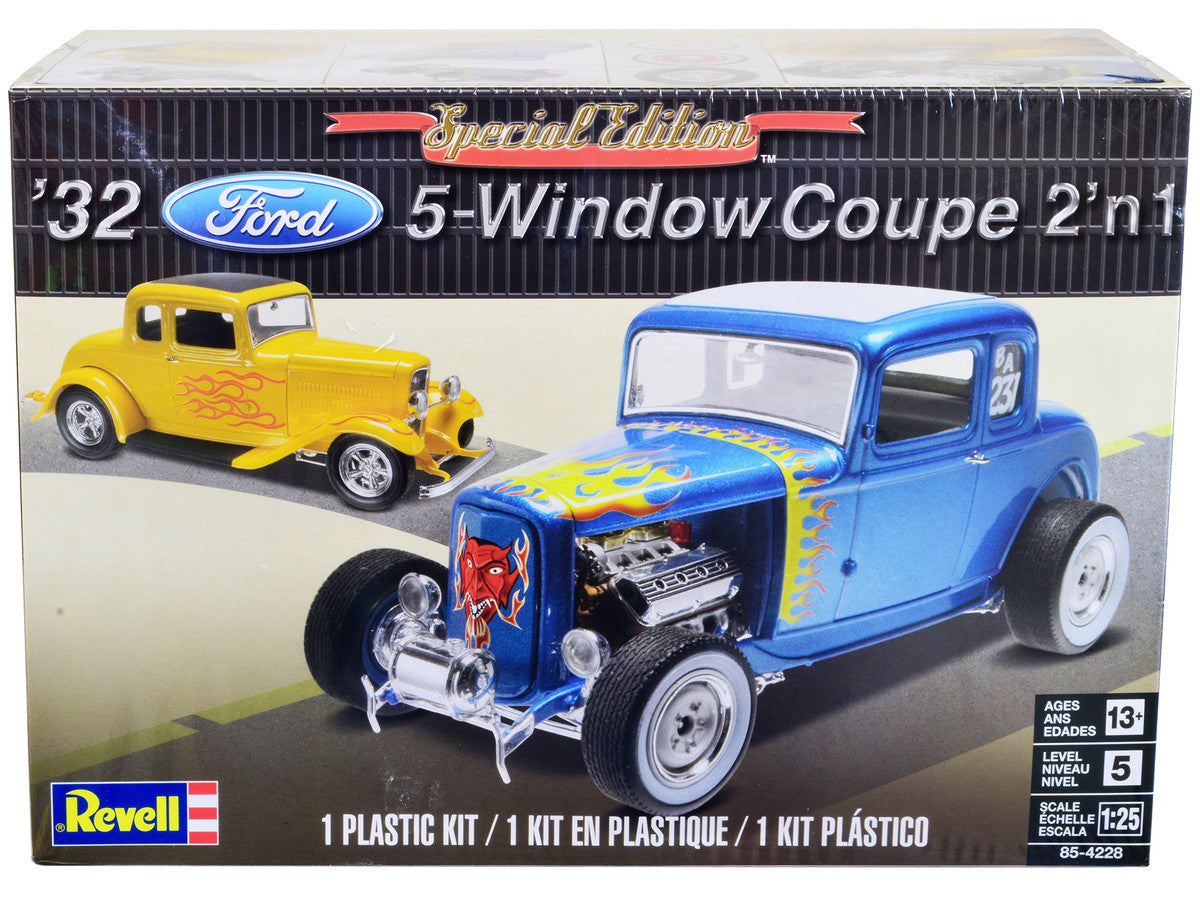 Level 5 Model Kit 1932 Ford 5-Window Coupe 2-in-1 Kit 1/25 Scale Model by Revell Revell