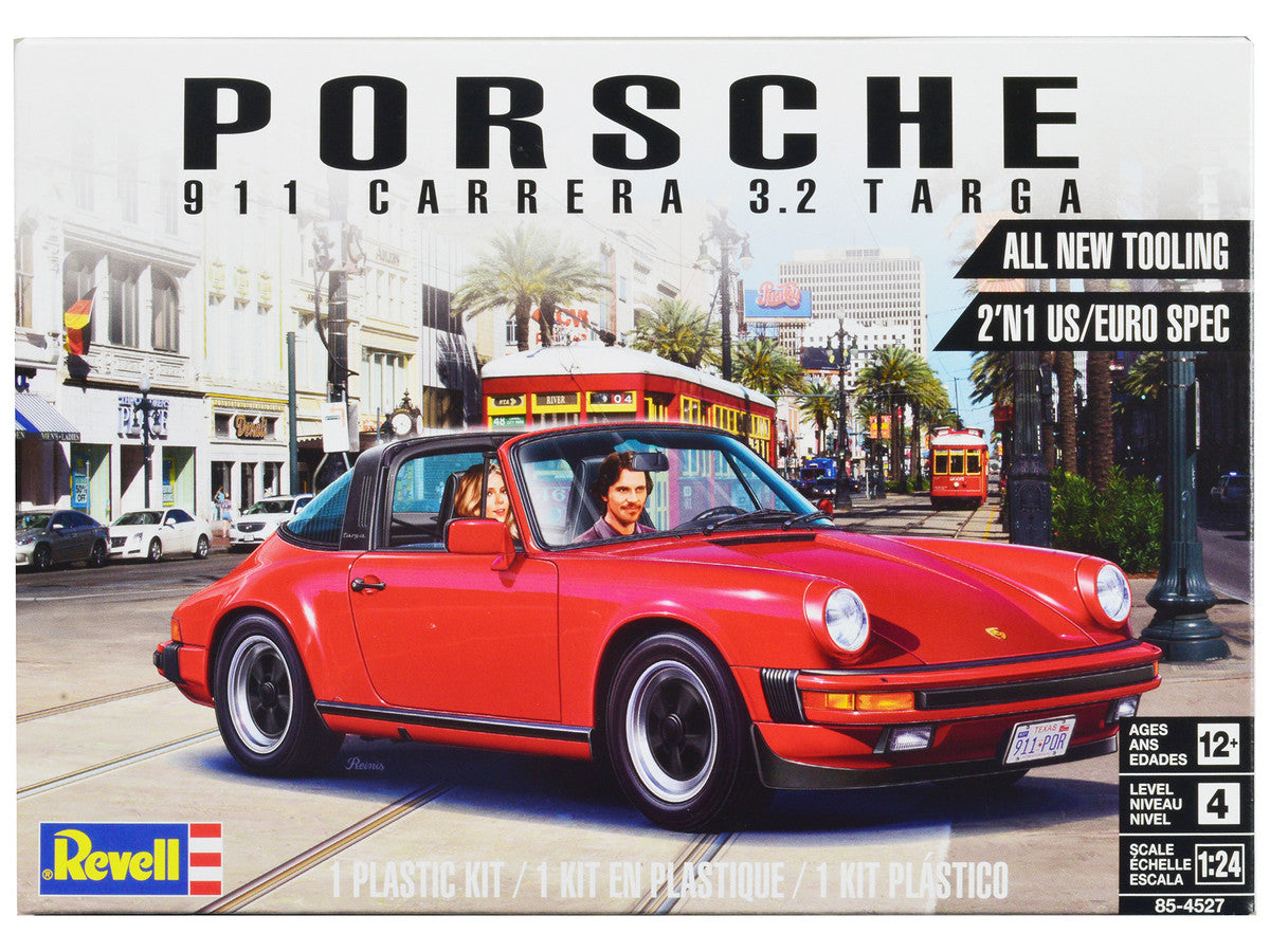 Level 4 Model Kit Porsche 911 Carrera 3.2 Targa 2-in-1 Kit 1/24 Scale Model by Revell Revell