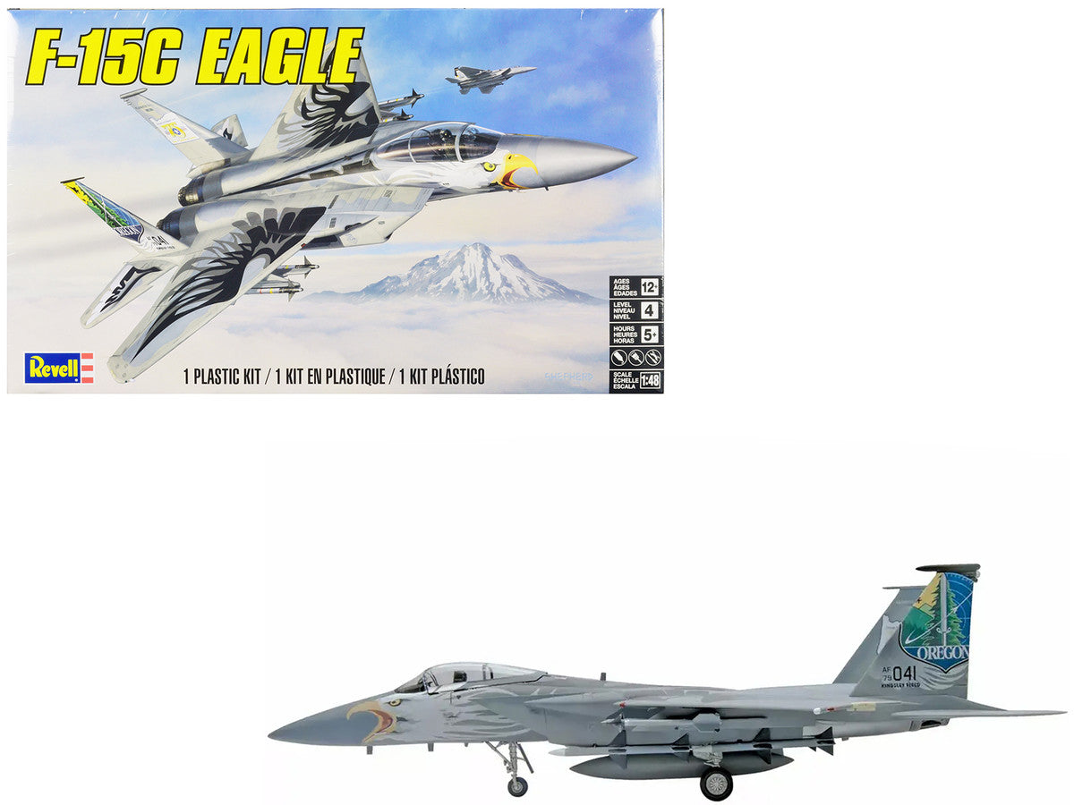 Level 4 Model Kit McDonnell Douglas F-15C Eagle Fighter Aircraft 1/48 Scale Model by Revell Revell