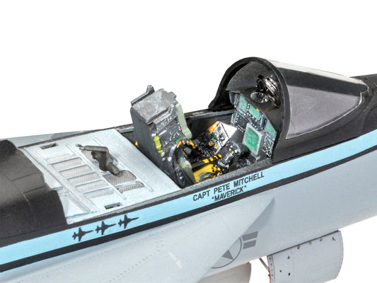Level 5 Model Kit Maverick's F/A-18E Super Hornet Jet "Top Gun: Maverick" (2022) Movie 1/48 Scale Model by Revell Revell