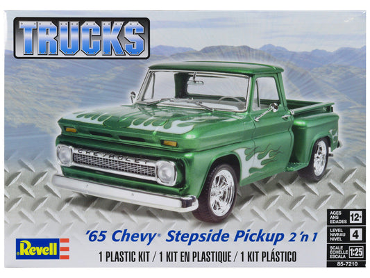 Level 4 Model Kit 1965 Chevrolet Stepside Pickup Truck 2-in-1 Kit 1/25 Scale Model by Revell Revell