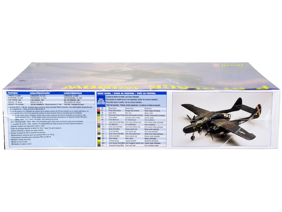 Level 5 Model Kit P-61 Black Widow Fighter Plane 1/48 Scale Model by Revell Revell