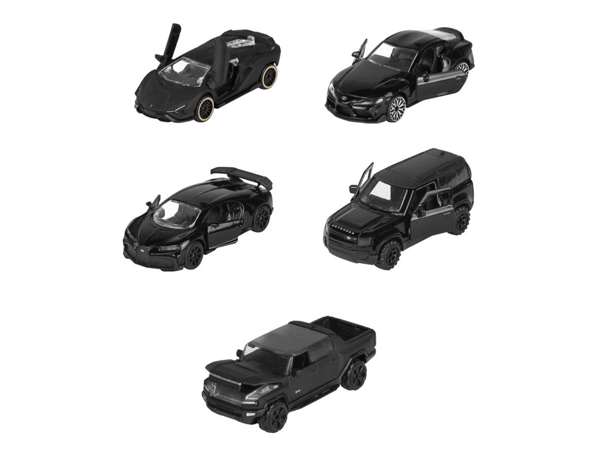 Black Edition (2026) 5 Piece Set 1/64 Diecast Model Cars by Majorette Majorette