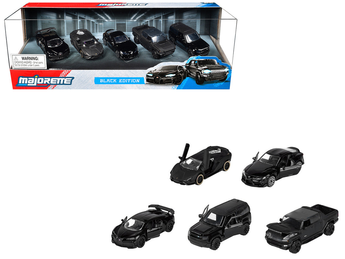 Black Edition (2026) 5 Piece Set 1/64 Diecast Model Cars by Majorette Majorette