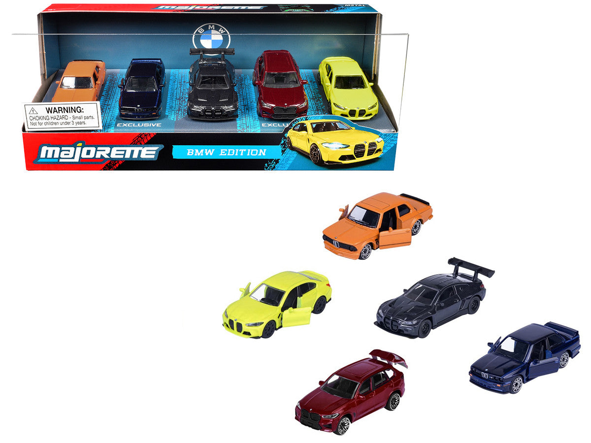 "BMW Edition" 5 Piece Set 1/64 Diecast Model Cars by Majorette Majorette