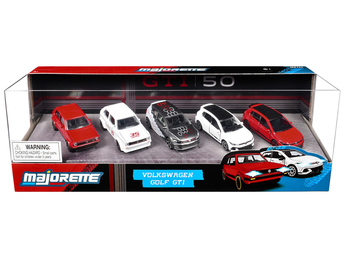 "Volkswagen Gold GTI" 5 Piece Set 1/64 Diecast Model Cars by Majorette Majorette