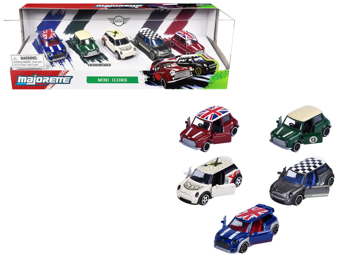 "Mini Icons" 5 Piece Set 1/64 Diecast Model Cars by Majorette Majorette