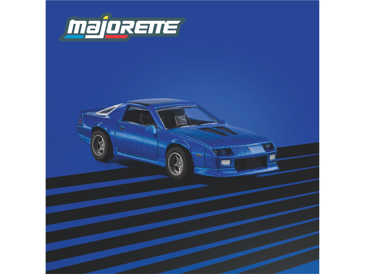 1985 Chevrolet Camaro Blue Metallic with Black Top "Collection" Series 1/64 Diecast Model Car by Majorette Majorette
