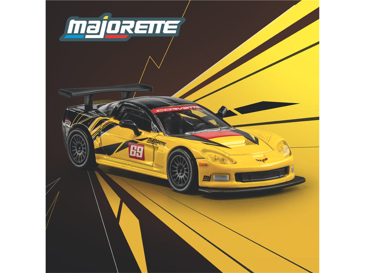 2005 Chevrolet Corvette C6R #69 Yellow and Black "Collection" Series 1/64 Diecast Model Car by Majorette Majorette