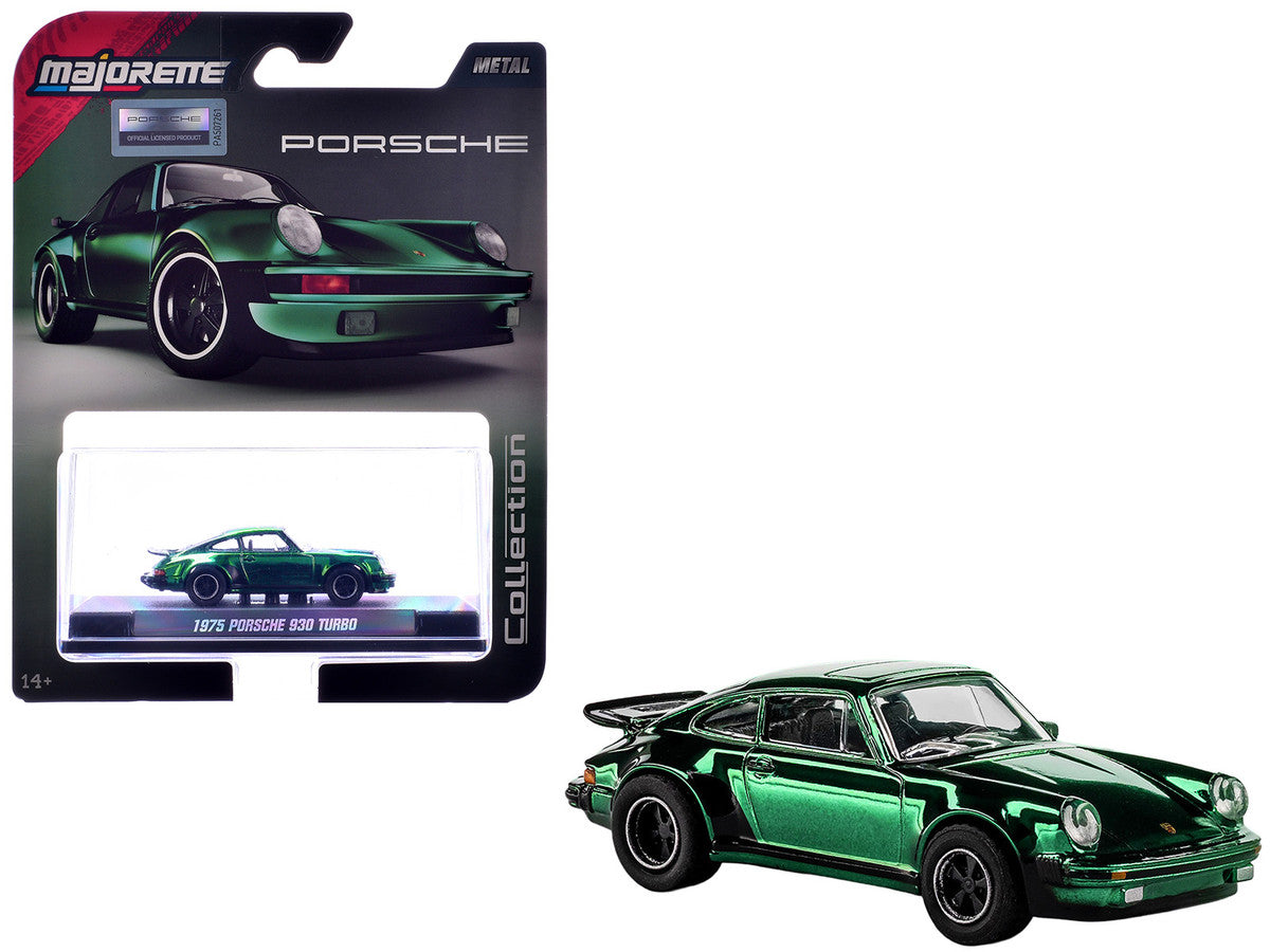 1975 Porsche 930 Turbo Green Metallic "Collection" Series 1/64 Diecast Model Car by Majorette Majorette