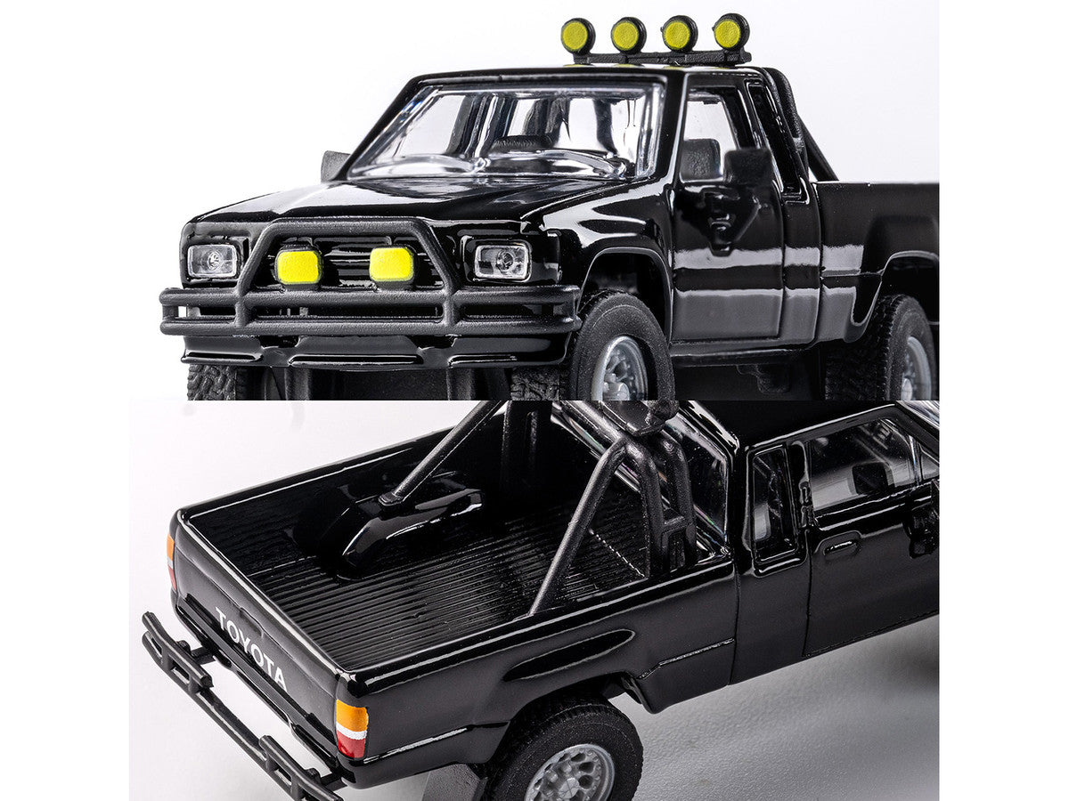 1985 Toyota Hilux SR5 Pickup Truck Black "Collection" Series 1/64 Diecast Model Car by Majorette Majorette