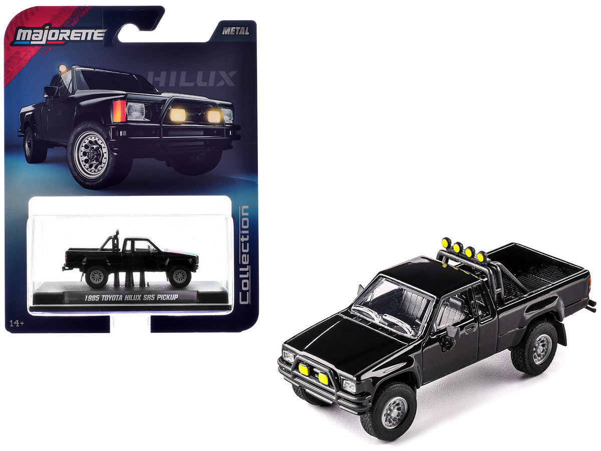 1985 Toyota Hilux SR5 Pickup Truck Black "Collection" Series 1/64 Diecast Model Car by Majorette Majorette