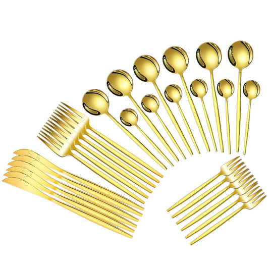 Stainless Steel Tableware Knife Fork And Spoon Western Tableware Gift Set LadyShow.Store