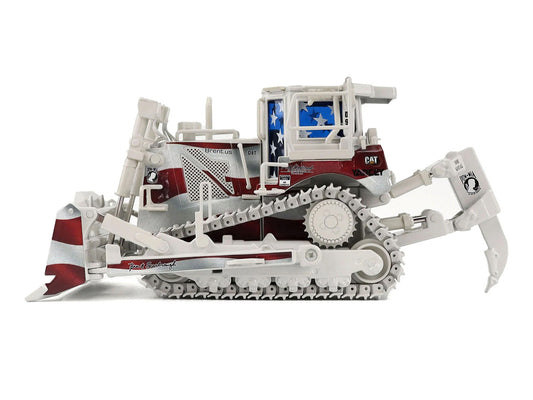 CAT Caterpillar D8T Track Type Tractor with Single Shank Ripper "Brent Scarbrough & Co." Patriotic Livery "High Line" Series 1/50 Diecast Model by Diecast Masters-0