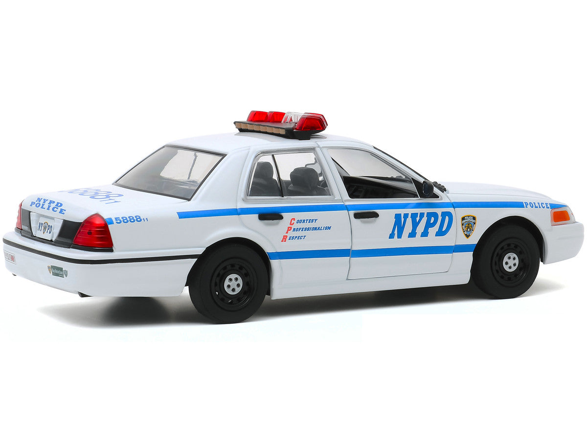 2011 Ford Crown Victoria Police Interceptor "New York City Police Department" (NYPD) White "Hot Pursuit" Series 1/24 Diecast Model Car by Greenlight Greenlight