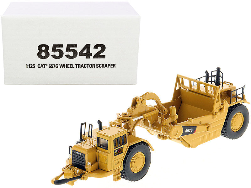 CAT Caterpillar 657G Wheeled Scraper Tractor "High Line" Series 1/125 Diecast Model by Diecast Masters-0