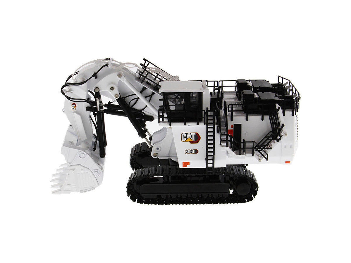 CAT Caterpillar 6060 Hydraulic Mining Front Shovel Coal Configuration White "High Line Series" 1/87 (HO) Scale Diecast Model by Diecast Masters Diecast Masters