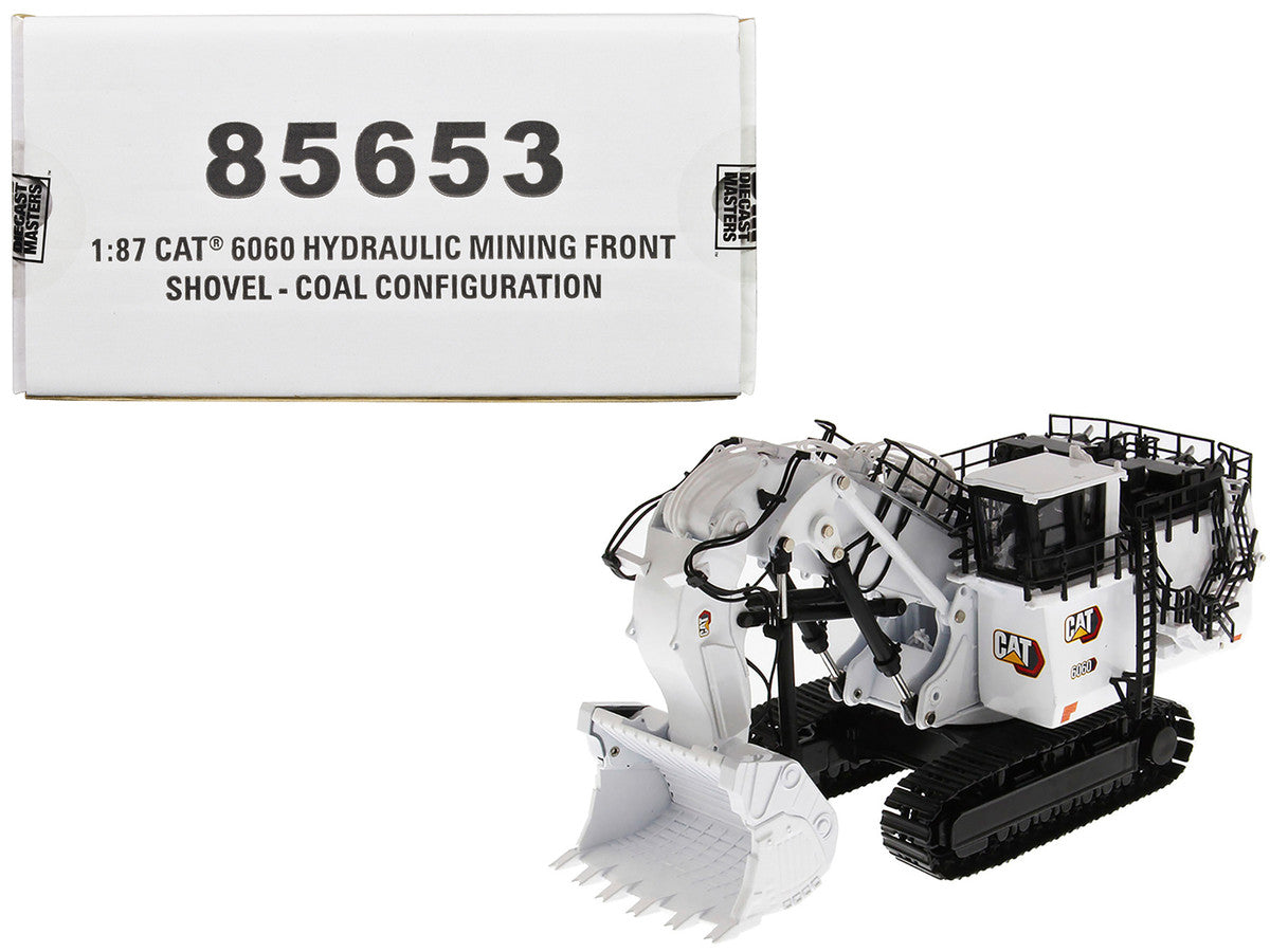 CAT Caterpillar 6060 Hydraulic Mining Front Shovel Coal Configuration White "High Line Series" 1/87 (HO) Scale Diecast Model by Diecast Masters Diecast Masters