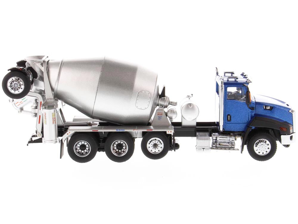 CAT Caterpillar CT660 Day Cab Tractor with McNeilus Concrete Mixer Truck Blue Metallic 1/50 Diecast Model by Diecast Masters Diecast Masters