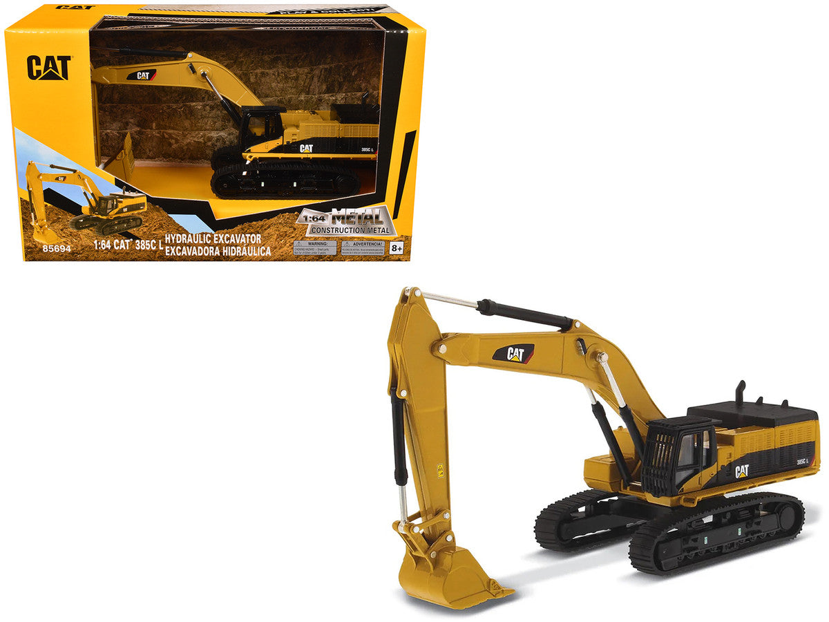 CAT Caterpillar 385C L Hydraulic Excavator Yellow "Play & Collect!" Series 1/64 Diecast Model by Diecast Masters-4