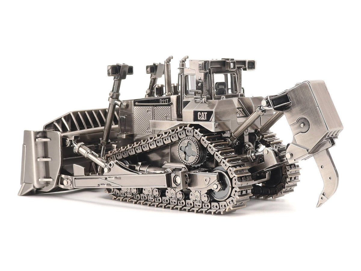 CAT Caterpillar D11T Track Type Tractor Dozer Antique Silver Finish "Commemorative Series" 1/50 Diecast Model by Diecast Masters Diecast Masters