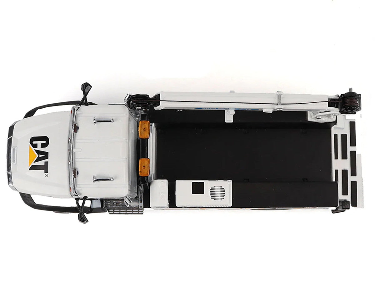 CAT Caterpillar CT660 Auto-Crane Titan 85 Truck with Miller EnPak White "Transport Series" 1/50 Diecast Model by Diecast Masters-1
