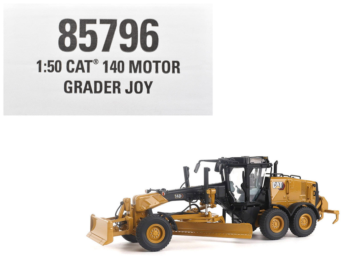 CAT Caterpillar 140 JOY Motor Grader Yellow with Black Top "High Line" Series 1/50 Diecast Model by Diecast Masters Diecast Masters