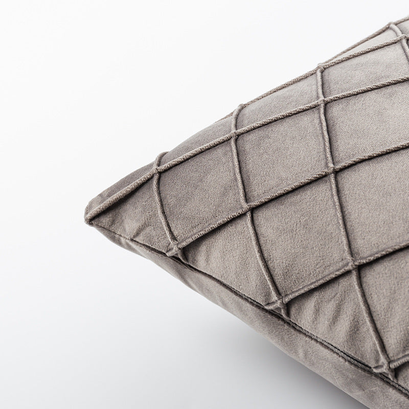 Diamond plaid velvet pillowcase Best YouTube Store