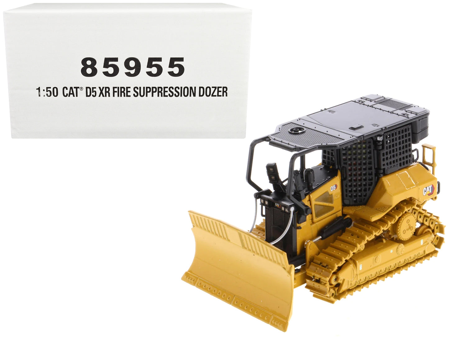 CAT Caterpillar D5 XR Fire Suppression Track Type Dozer Yellow "High Line" Series 1/50 Diecast Model by Diecast Masters