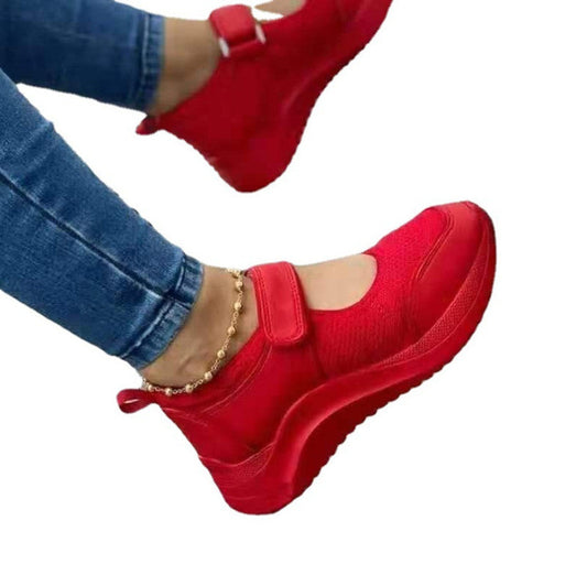 Wedge Velcro Casual Plus Size Sports Women's Shoes LadyShow.Store