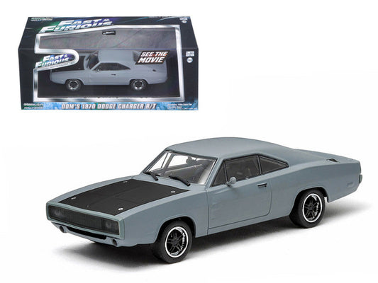 Dom's 1970 Dodge Charger R/T Primered Grey "Fast and Furious" Movie (2009) 1/43 Diecast Car Model by Greenlight Greenlight