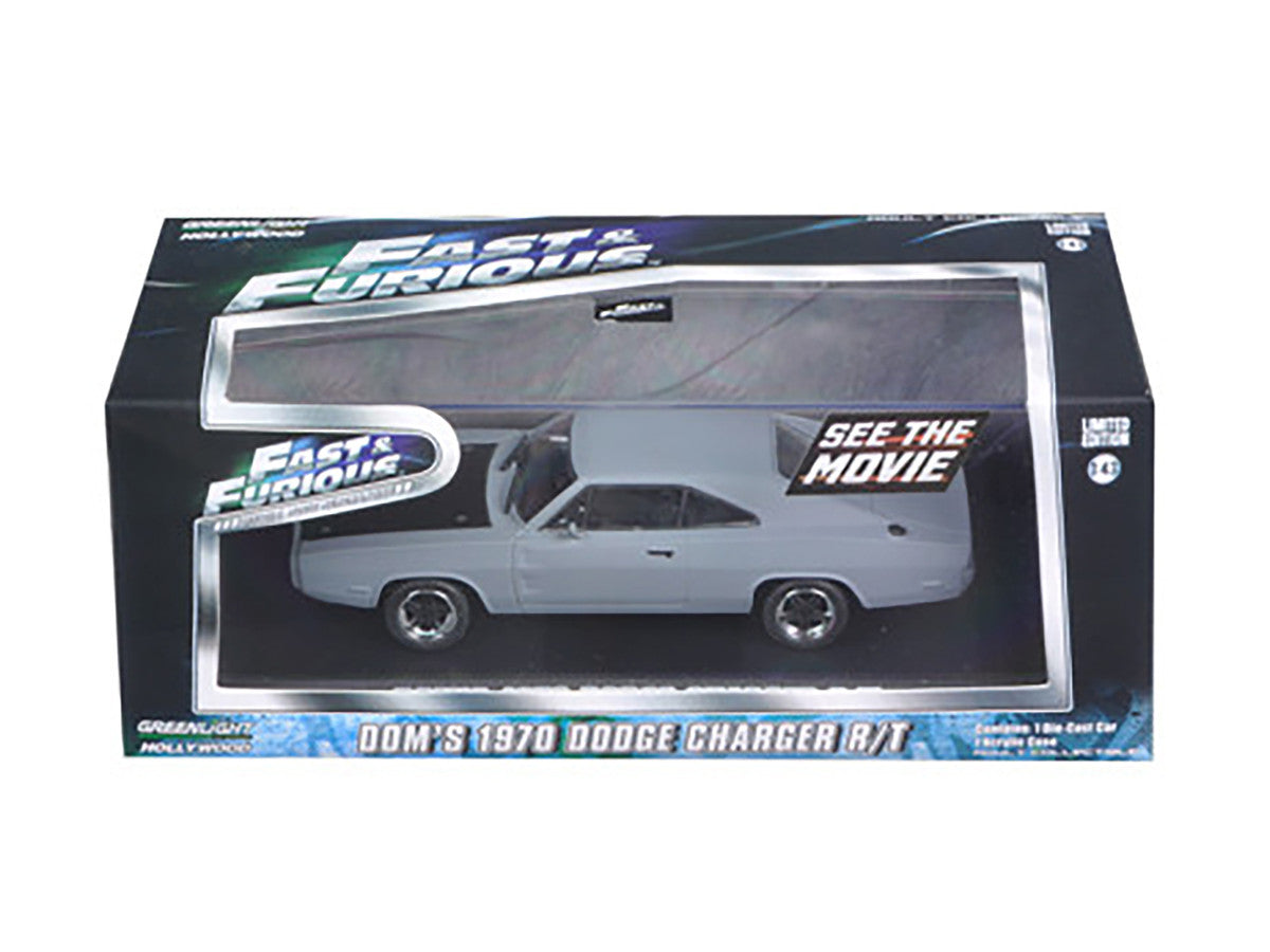 Dom's 1970 Dodge Charger R/T Primered Grey "Fast and Furious" Movie (2009) 1/43 Diecast Car Model by Greenlight Greenlight