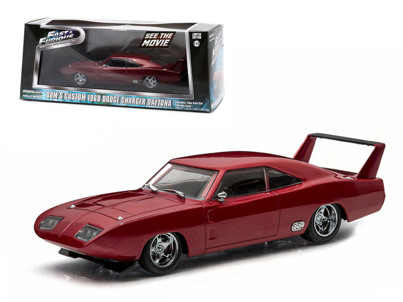 Dom's 1969 Dodge Charger Daytona Maroon "Fast and Furious 6" Movie (2013) 1/43 Diecast Model Car by Greenlight Greenlight