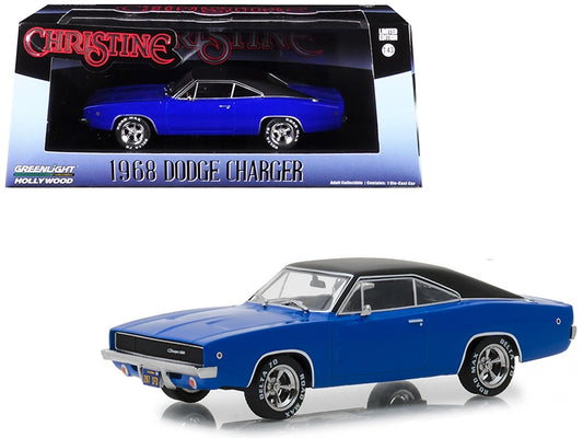 1968 Dodge Charger (Dennis Guilder's) Blue with Black Top "Christine" (1983) Movie 1/43 Diecast Model Car by Greenlight