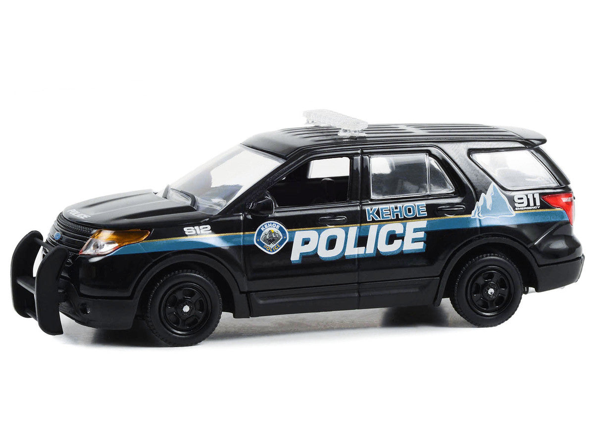 2013 Ford Police Interceptor Utility "Kehoe Police Department Kehoe Colorado" Black with White Stripes "Cold Pursuit" (2019) Movie 1/43 Diecast Model Car by Greenlight Greenlight
