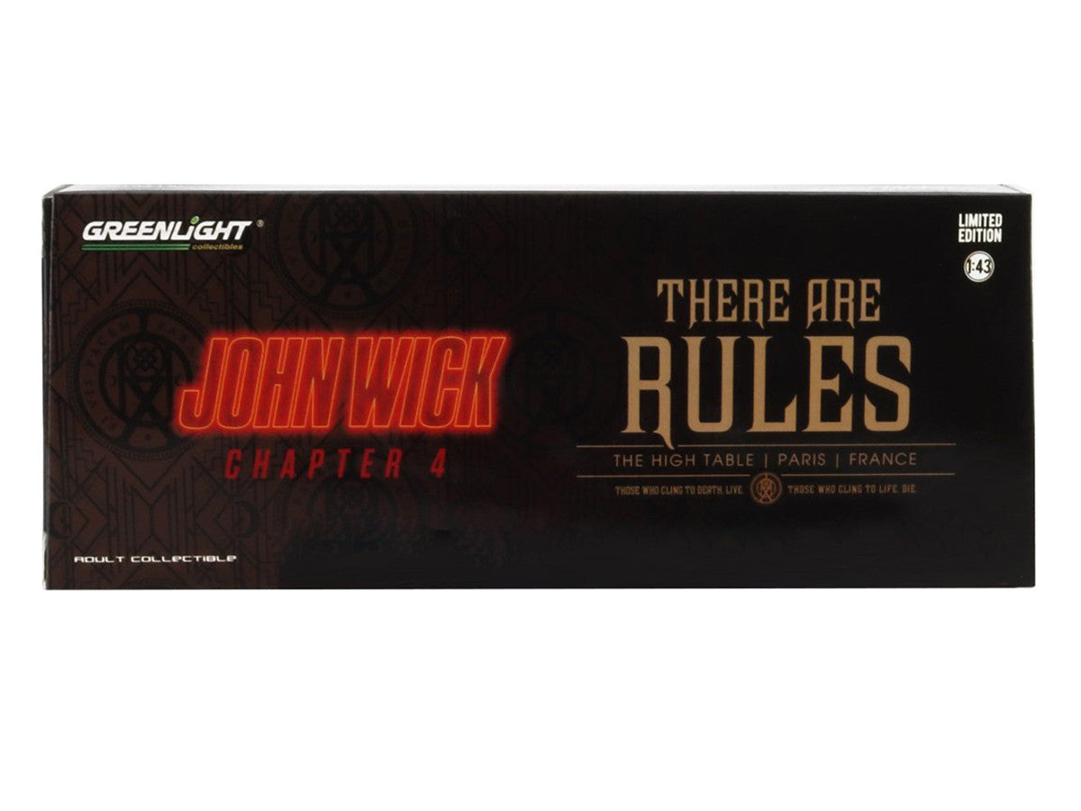 1971 Plymouth Barracuda Black "John Wick: Chapter 4" (2023) Movie "Hollywood" Series 1/43 Diecast Model Car by Greenlight Greenlight