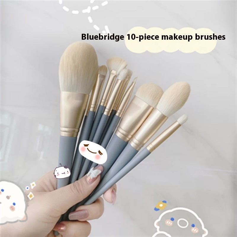 10 Makeup Brushes Suit Foundation Face Powder Eye Shadow Brush Complete Set LadyShow.Store