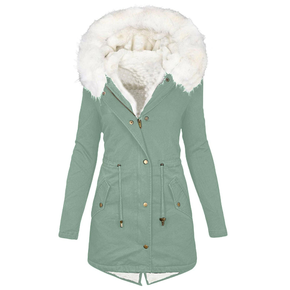 Women's cotton padded jacket with white collar Accent Plus