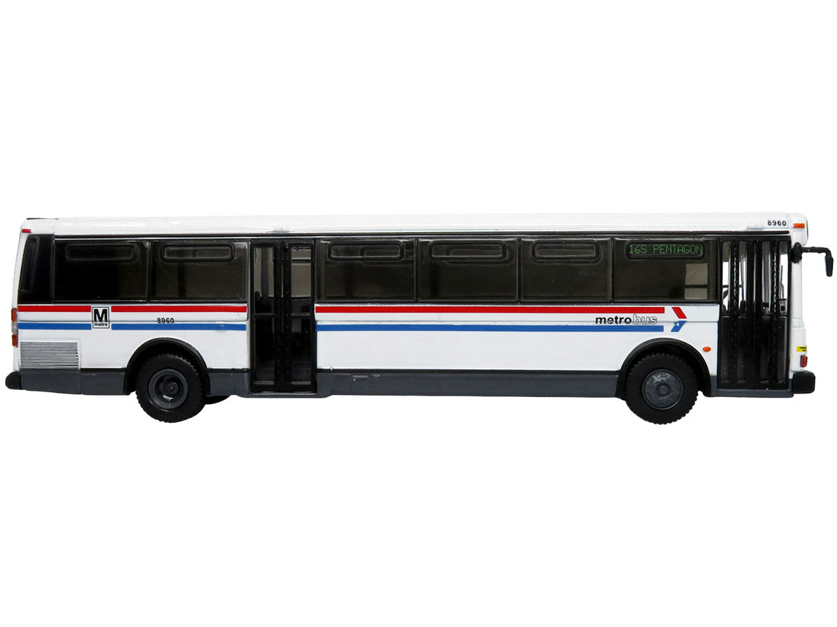 1980 Grumman 870 Advanced Design Transit Bus WMATA (Washington Metropolitan Area Transit Authority) Metro Bus "16S Pentagon" "Vintage Bus & Motorcoach Collection" 1/87 Diecast Model by Iconic Replicas Iconic Replicas