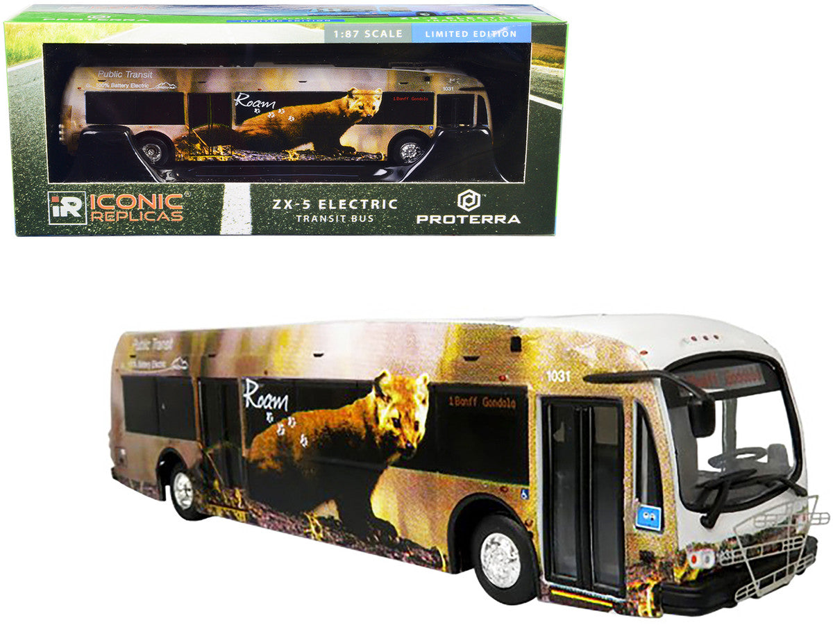 Proterra ZX5 Electric Transit Bus "Roam Transit" "1 Banff Gondola" 1/87 (HO) Diecast Model by Iconic Replicas Iconic Replicas