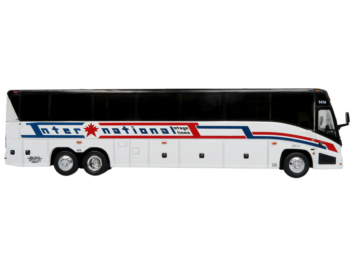 MCI J4500 Coach Bus "International Stage Lines" White "The Bus & Motorcoach Collection" Limited Edition to 504 pieces Worldwide 1/87 (HO) Diecast Model by Iconic Replicas Iconic Replicas