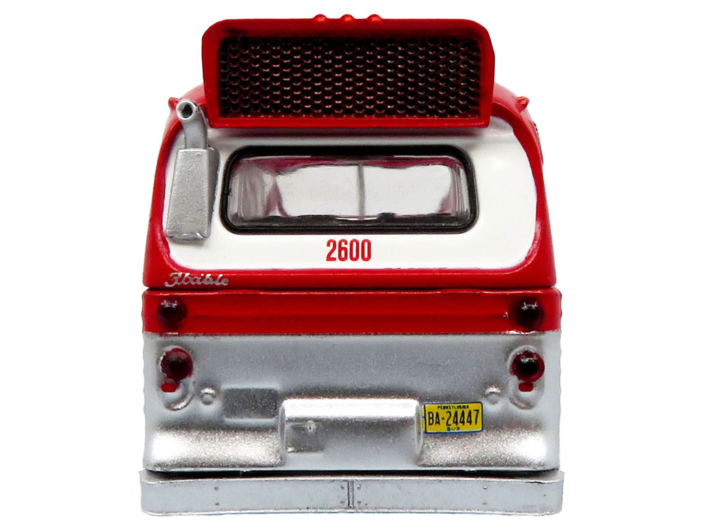 Flxible 53102 New Look Transit Bus "Pittsburgh Area Transit" Red and White "Vintage Bus & Motorcoach Collection" Limited Edition 1/87 (HO) Diecast Model by Iconic Replicas