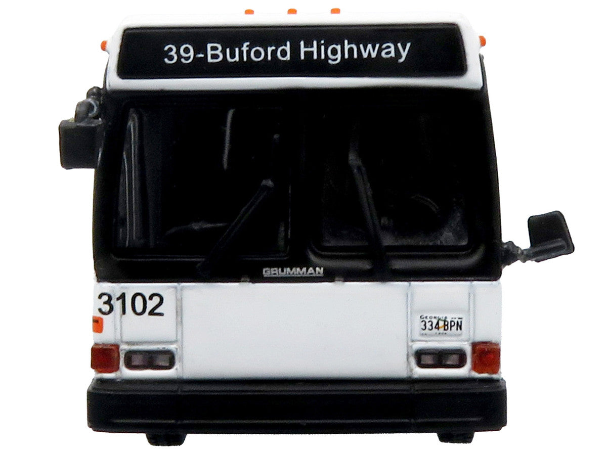 1980 Grumman 870 Advanced Design Transit Bus "MARTA Atlanta" White with Stripes "Vintage Bus & Motorcoach Collection" Limited Edition 1/87 (HO) Diecast Model by Iconic Replicas-3